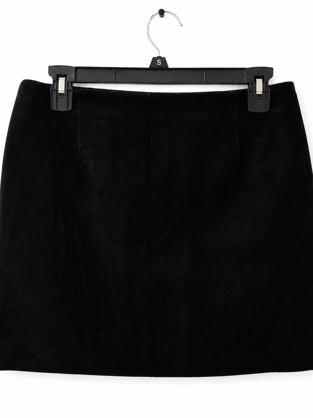 Zara Classic Velvet Black Mini Skirt Minimalist Preppy - Picture 3 of 5